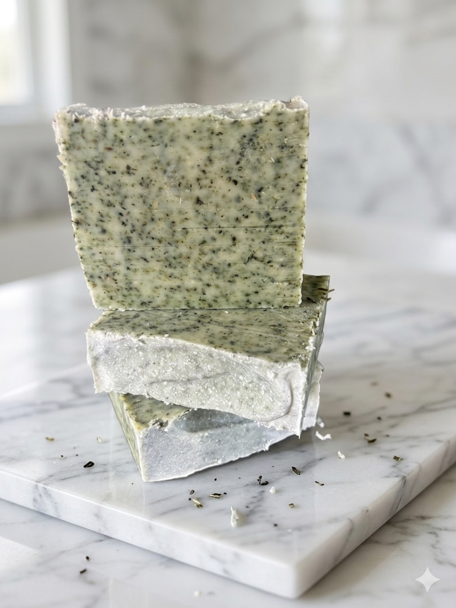 Goats Milk Soap - Nettle and Peppermint - 'The Morning Wake Up'