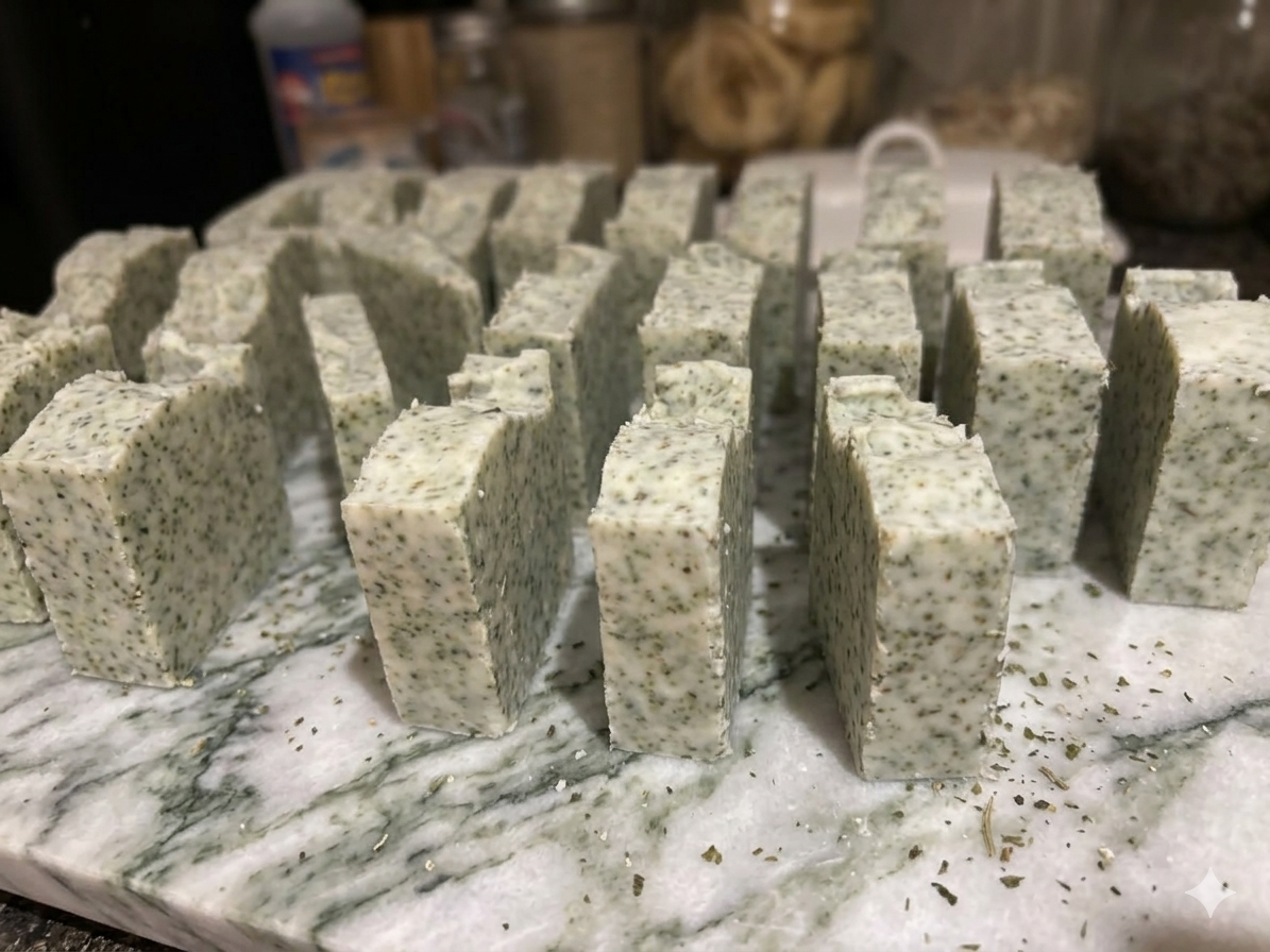 Goats Milk Soap - Nettle and Peppermint - 'The Morning Wake Up'